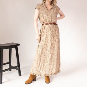 Vintage 90s floral cottage prairie maxi dress